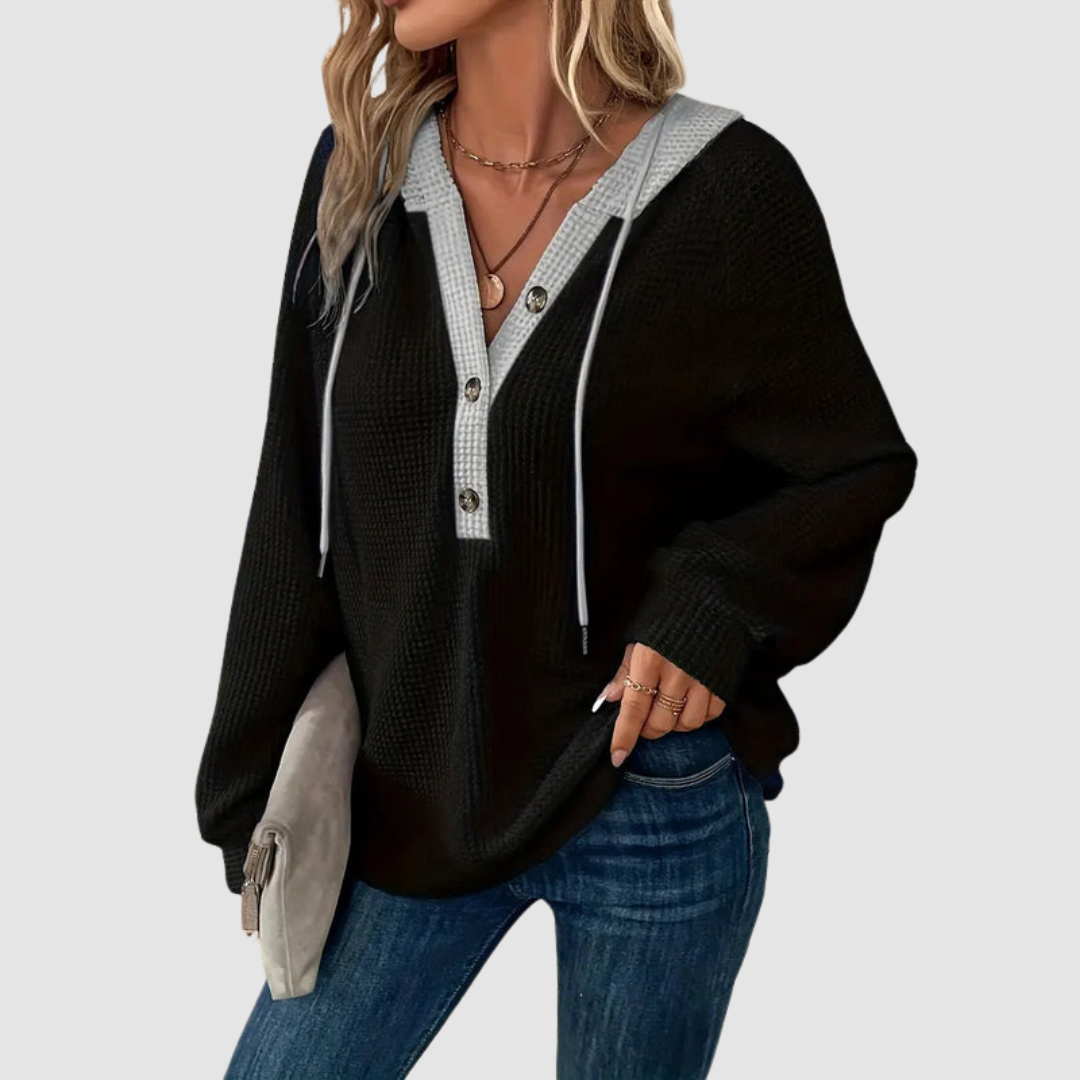 Trish™ Premium Sweter z Długim Rękawem z Dzianiny