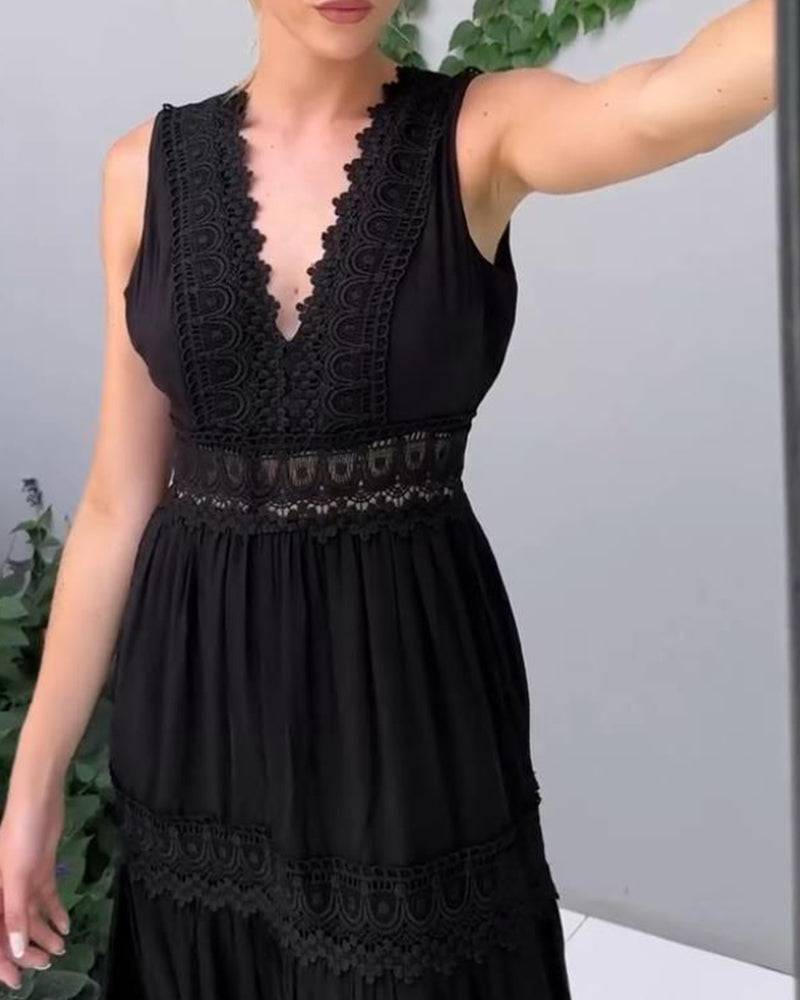 Otylia - Szykowna sukienka z dekoltem w serek dla kobiet
