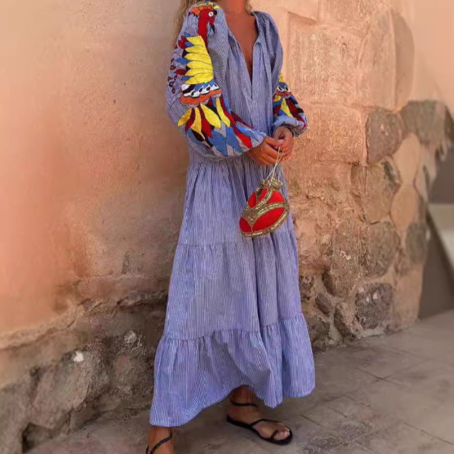 Adrianna - Boho Maxi Sukienka dla Kobiet