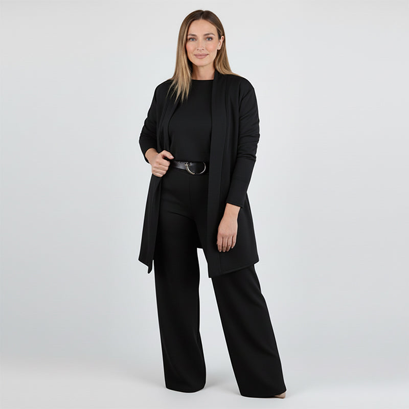 ⏳Tymczasowa oferta⏰Elegancki 3-częściowy zestaw składający się z długiego swetra, topu i spodni💞