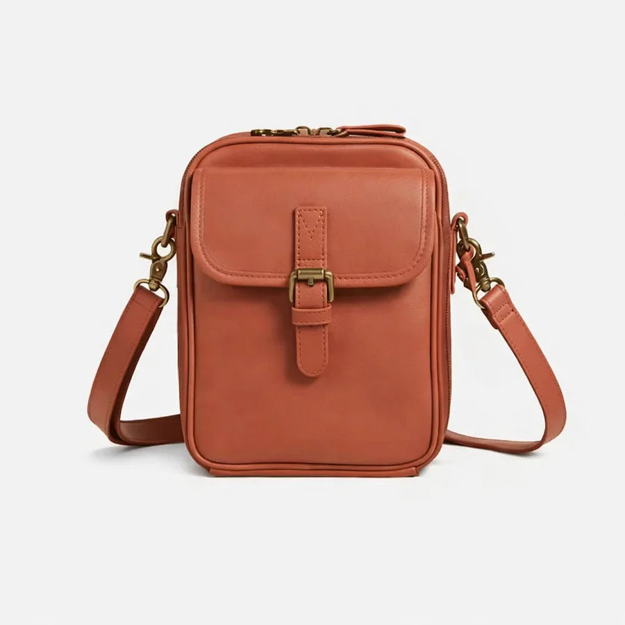 Kompaktowa Skórzana Torebka Crossbody