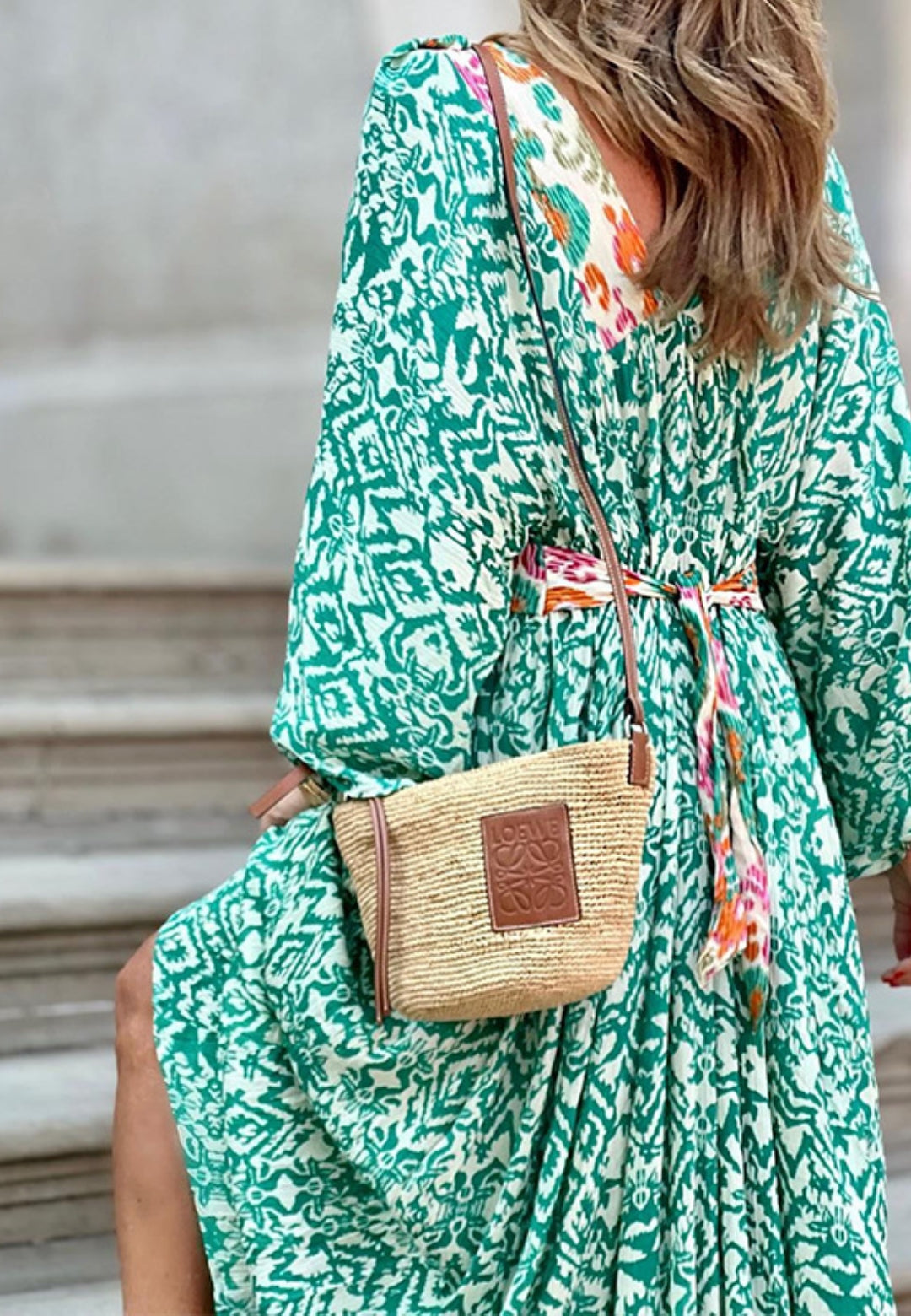 Laura - Abstrakcyjna Sukienka Maxi na Wesele dla Kobiet