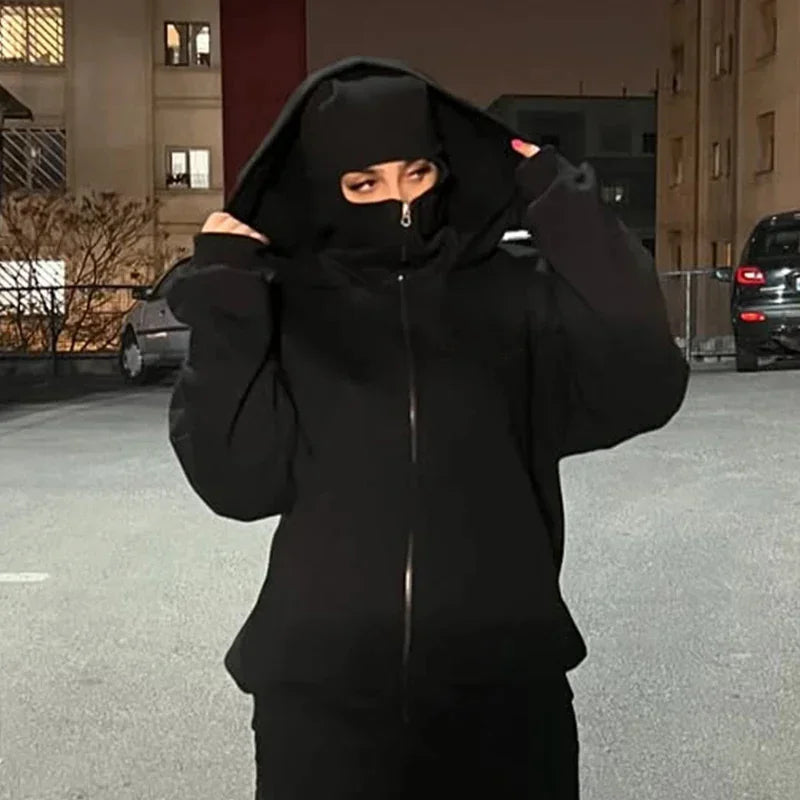 Bluza z kapturem Ninja™ | z maską i zamkiem błyskawicznym